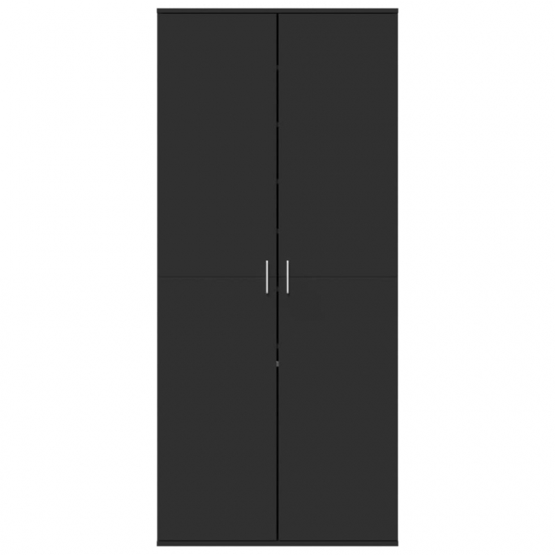 Schuhschrank Schwarz 80×39×178 cm Holzwerkstoff
