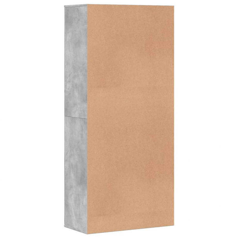 Schuhschrank Betongrau 80x39x178 cm Holzwerkstoff