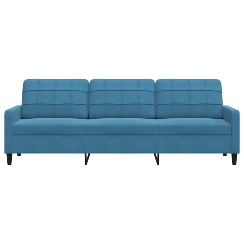3-Sitzer-Sofa Blau 210 cm Samt