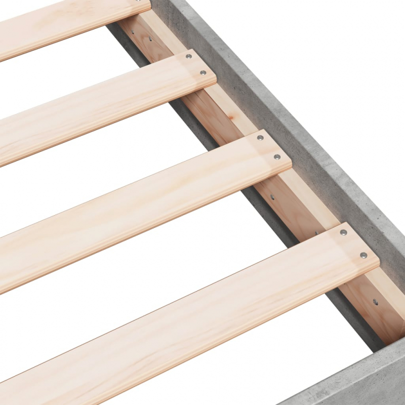 Bettgestell Betongrau 180x200 cm Holzwerkstoff
