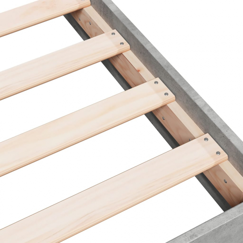Bettgestell Betongrau 140x200 cm Holzwerkstoff