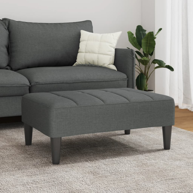 Fußhocker Dunkelgrau 77x55x31 cm Stoff