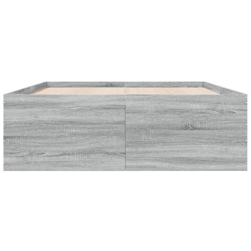 Bettgestell Grau Sonoma 120x200 cm Holzwerkstoff