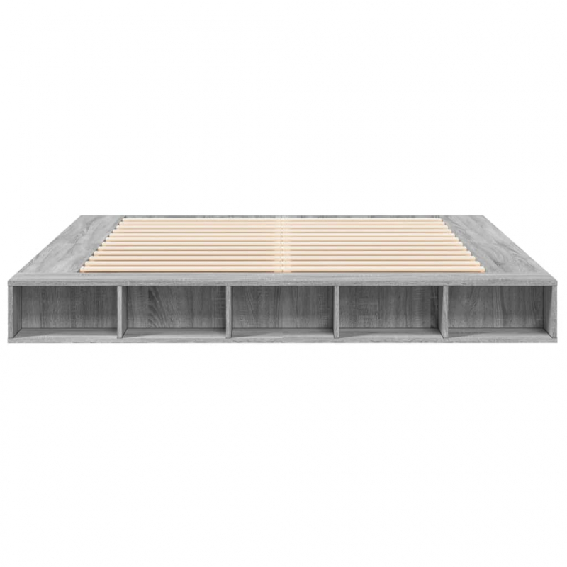Bettgestell Grau Sonoma 180x200 cm Holzwerkstoff