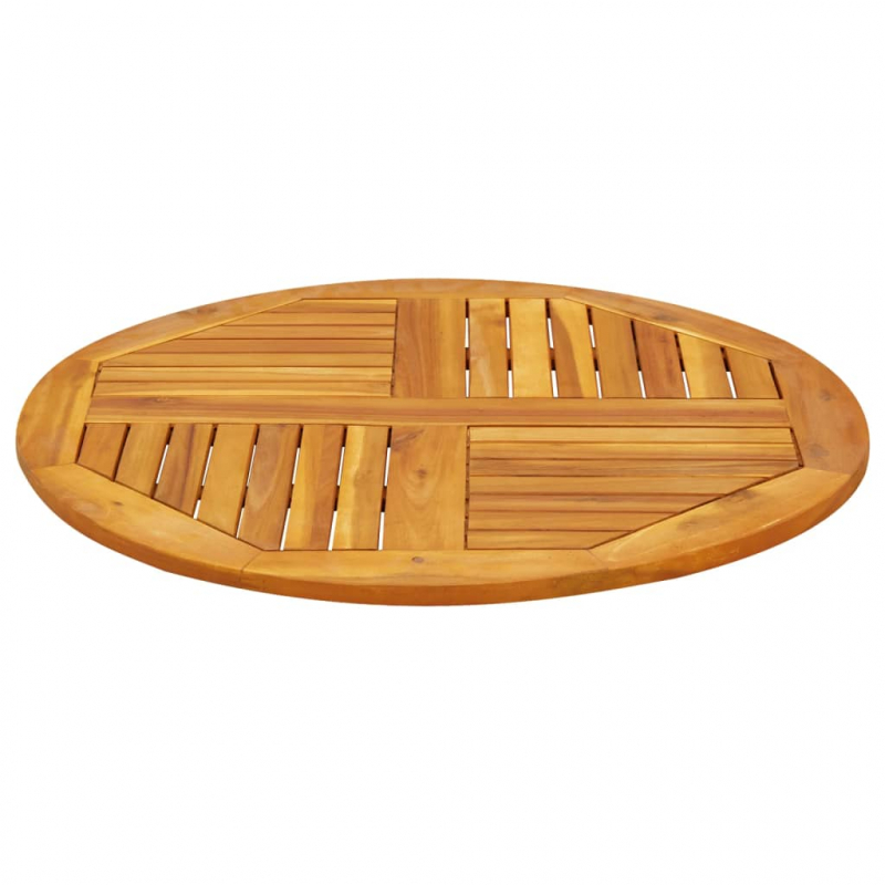 Tischplatte Ø80x2,2 cm Rund Massivholz Akazie