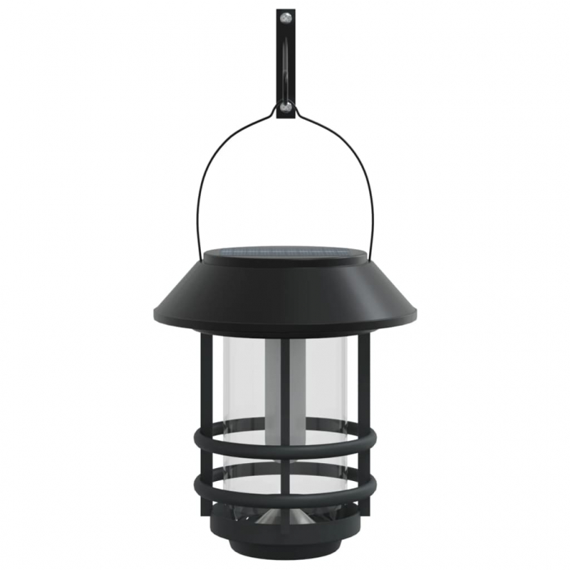 Solar-Außenwandleuchten 2 Stk. Warmweiß Flackerndes Licht