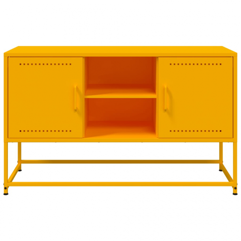 Highboard Weiß 36x39x123 cm Stahl