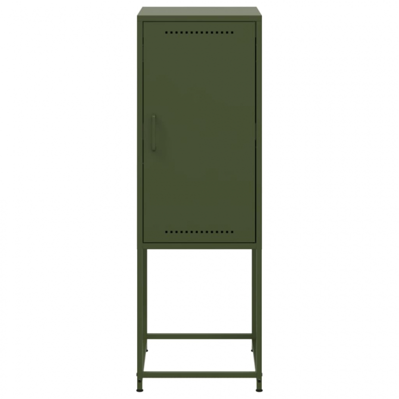Highboard Olivgrün 36x39x107 cm Stahl