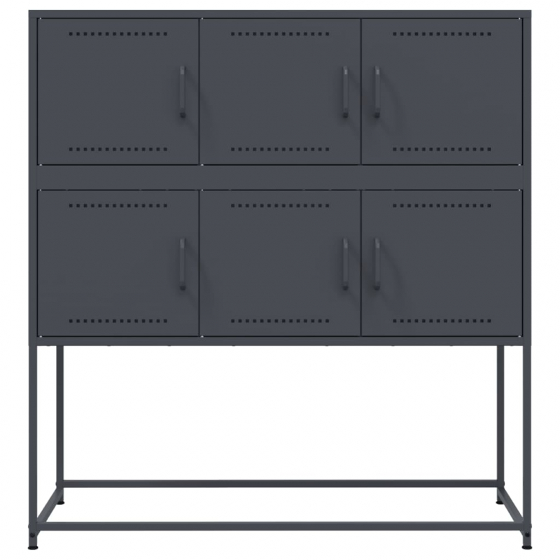 Sideboard Anthrazit 100,5x39x107 cm Stahl