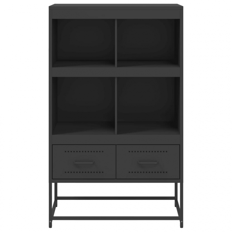 Highboard Schwarz 68x39x111,5 cm Stahl
