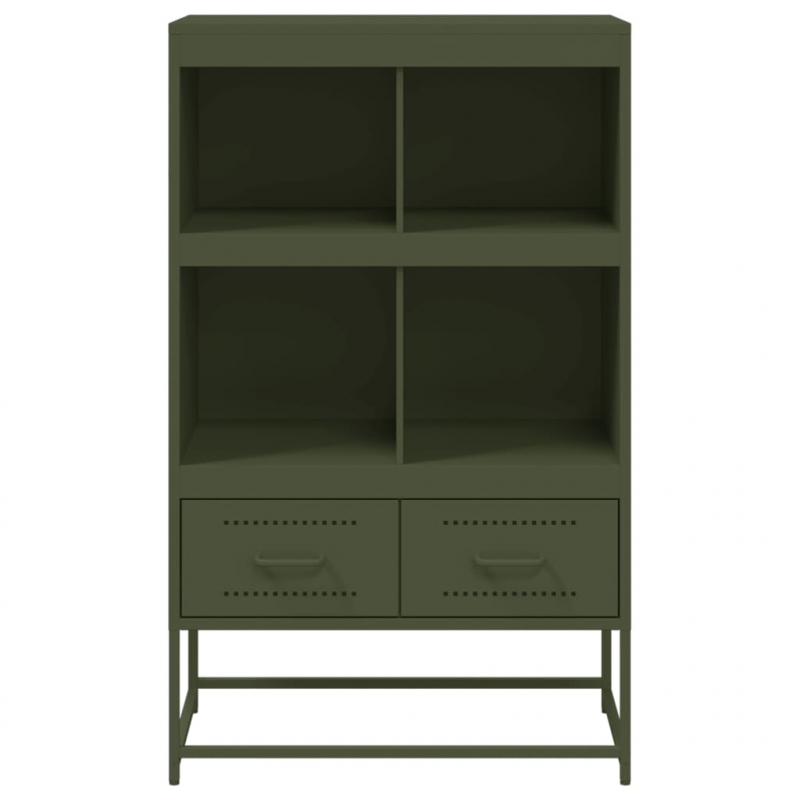 Highboard Olivgrün 68x39x111,5 cm Stahl