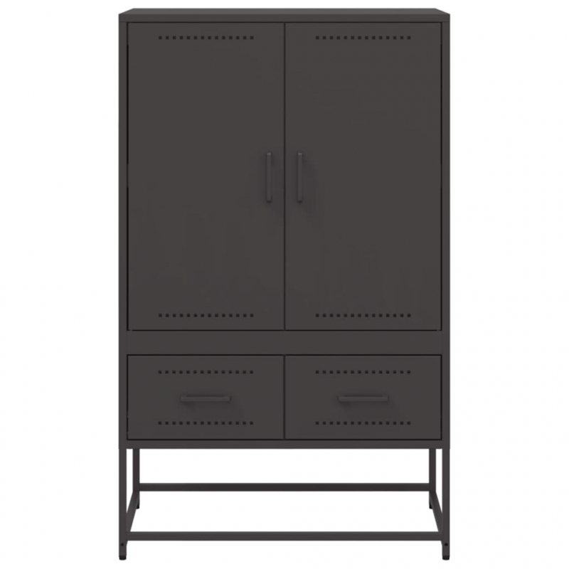 Highboard Schwarz 68x39x111,5 cm Stahl