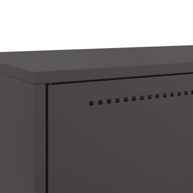 Highboard Schwarz 68x39x111,5 cm Stahl