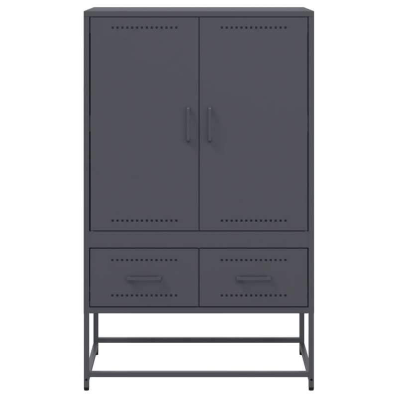 Highboard Anthrazit 68x39x111,5 cm Stahl