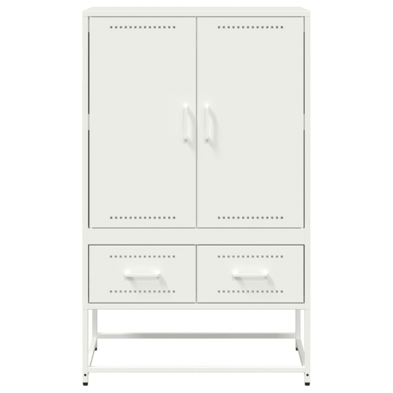 Highboard Weiß 68x39x111,5 cm Stahl