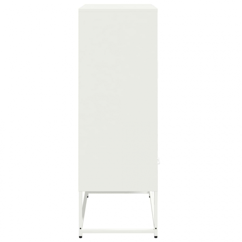 Highboard Weiß 68x39x111,5 cm Stahl