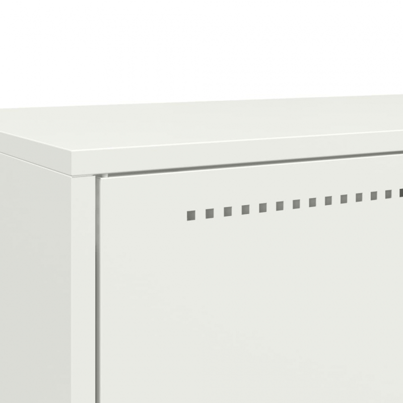 Highboard Weiß 68x39x111,5 cm Stahl