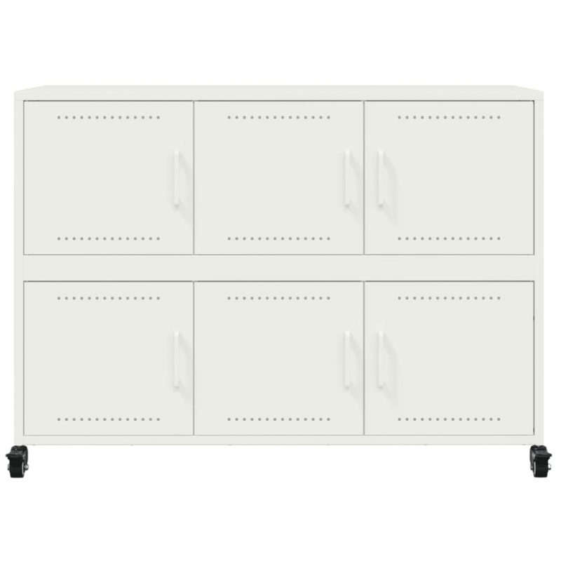 Sideboard Weiß 100,5x39x72 cm Stahl