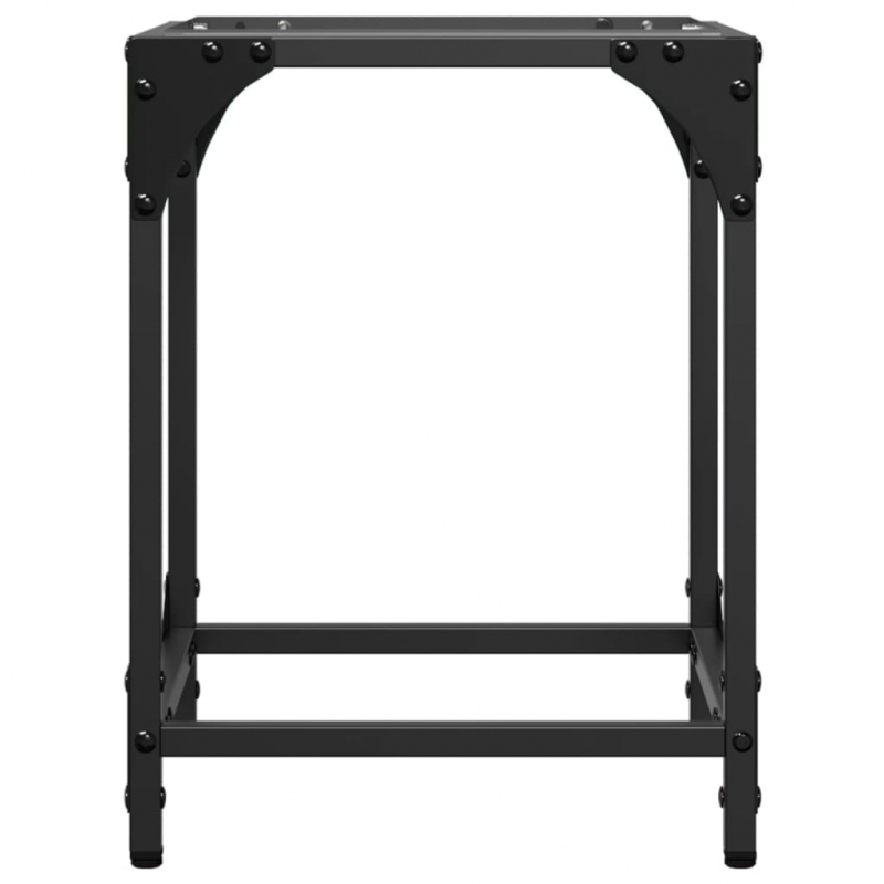 Couchtisch mit Glasplatte Transparent 30x30x40 cm Stahl