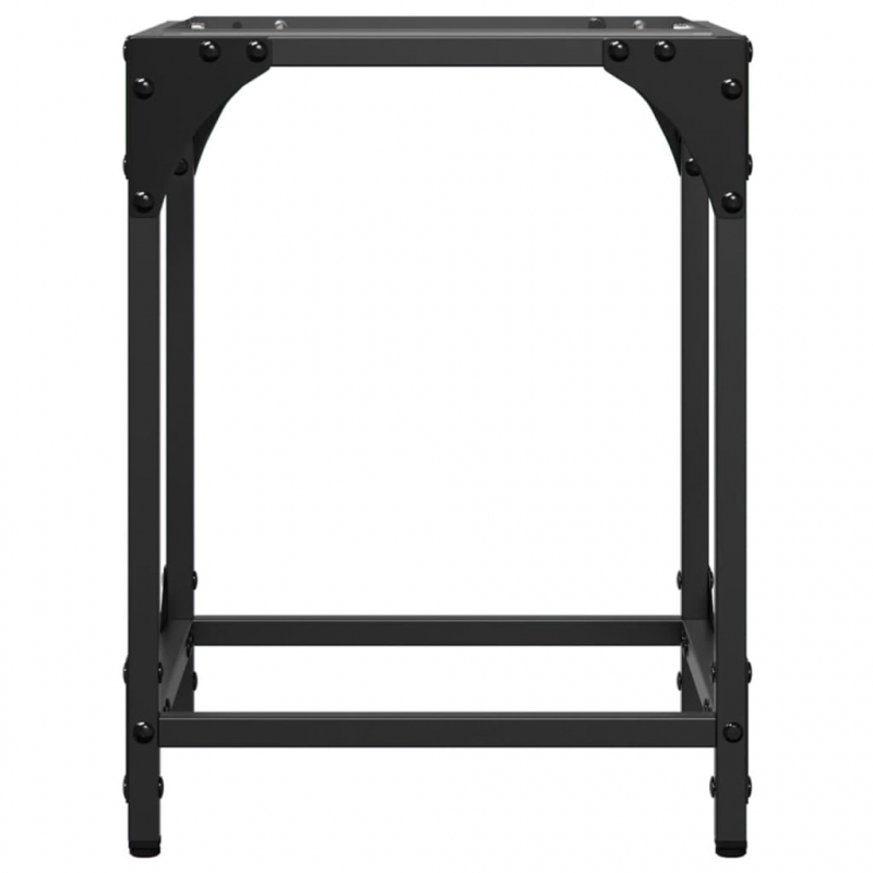 Couchtisch mit Glasplatte Transparent 30x30x40 cm Stahl