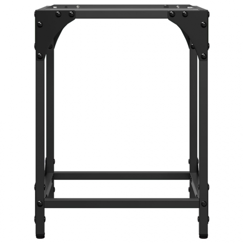 Couchtische mit Glasplatte 2 Stk. Transparent 30x30x40 cm Stahl