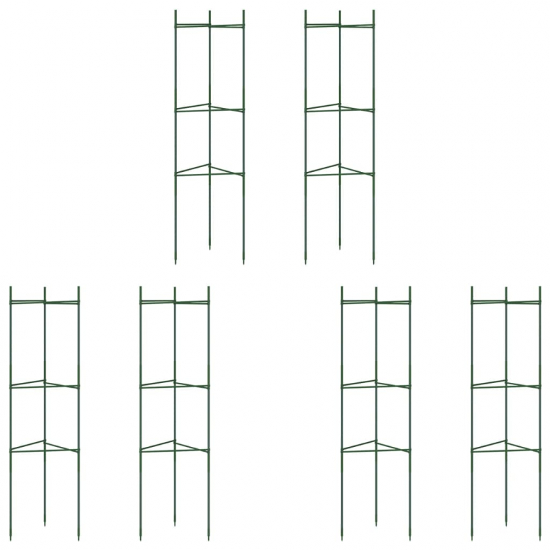 Tomatenkäfige 6 Stk. 116 cm Stahl und PP
