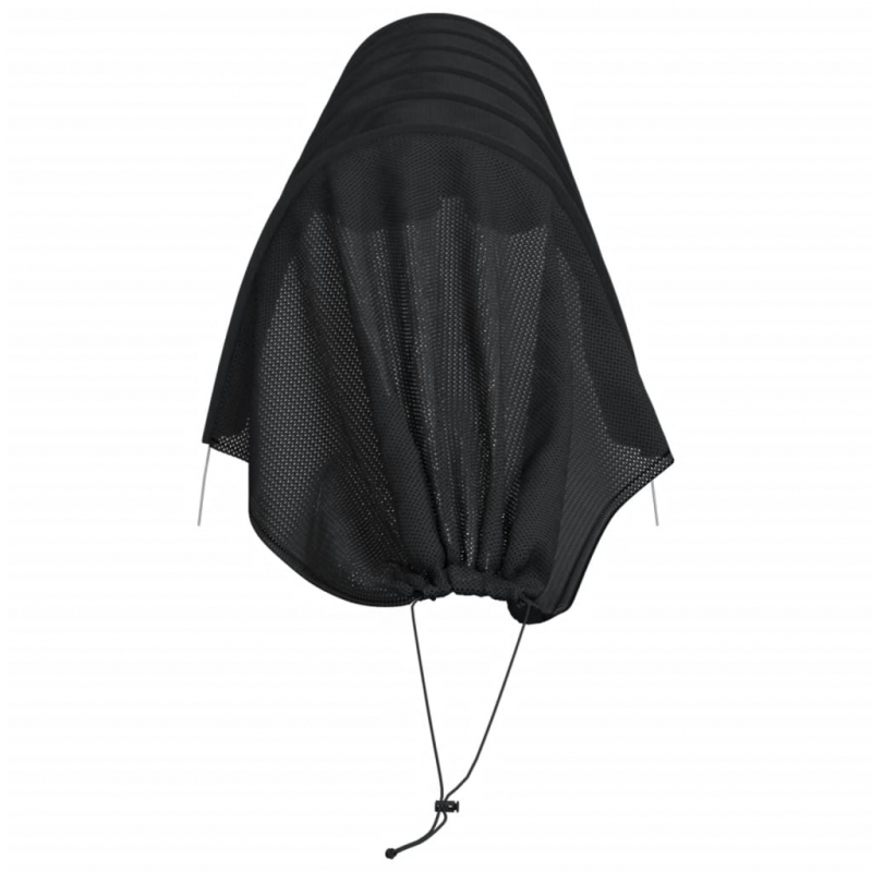 Netztunnel 2 Stk. Schwarz Stahl und Polyethylen