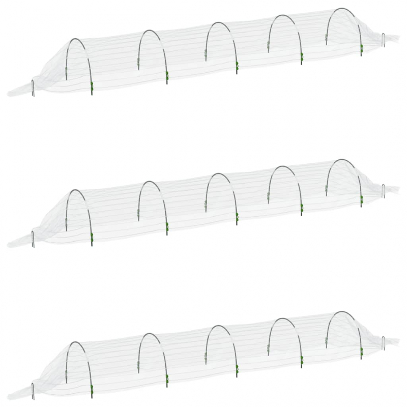 Netztunnel 3 Stk. 1,5x5 m Fiberglas und PP