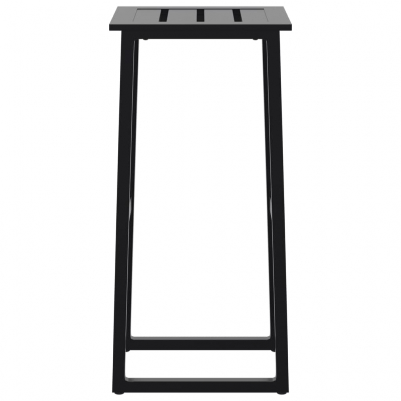 Barhocker 2 Stk. Schwarz 38x38x80 cm Pulverbeschichteter Stahl