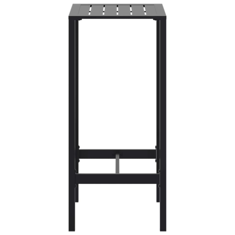 Bartisch Schwarz 50x50x110 cm Pulverbeschichteter Stahl