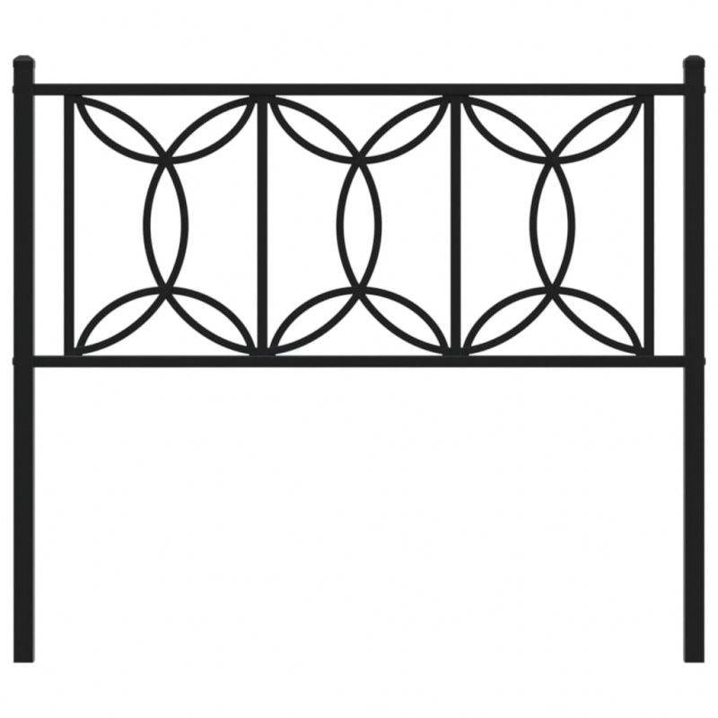 Kopfteil Metall Schwarz 107 cm