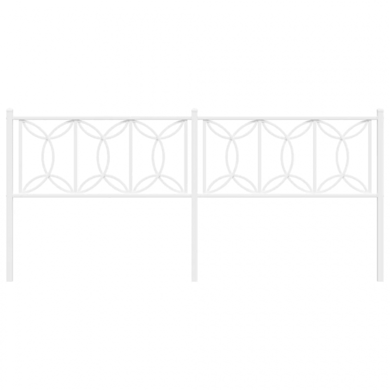 Kopfteil Metall Weiß 193 cm