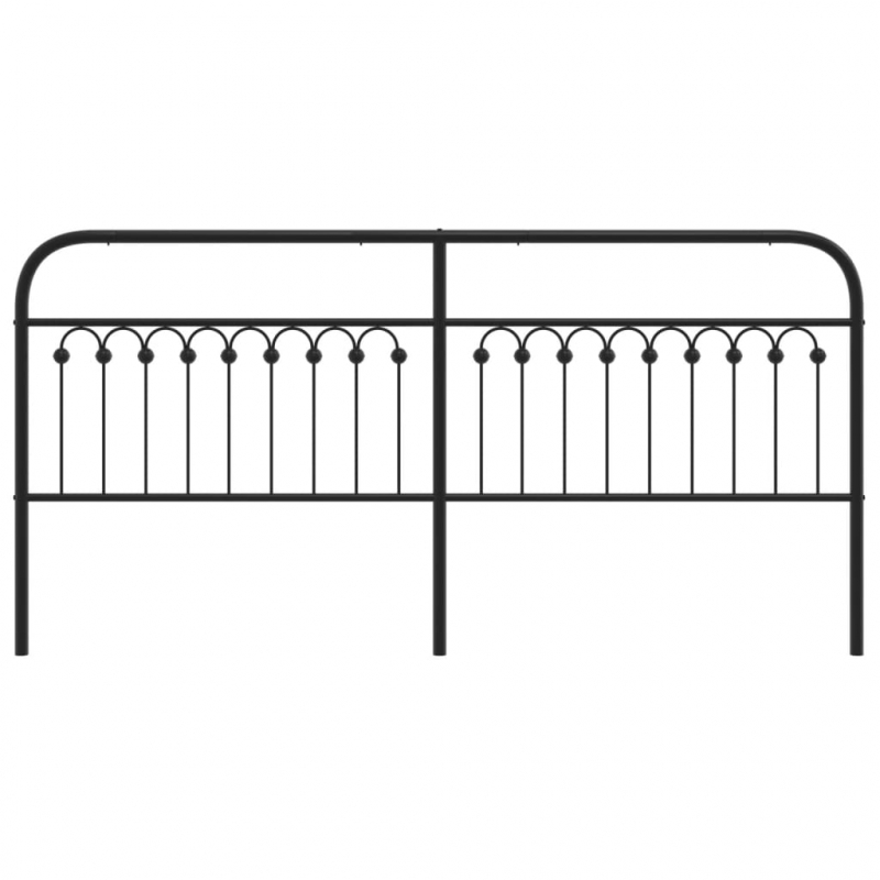 Kopfteil Metall Schwarz 200 cm