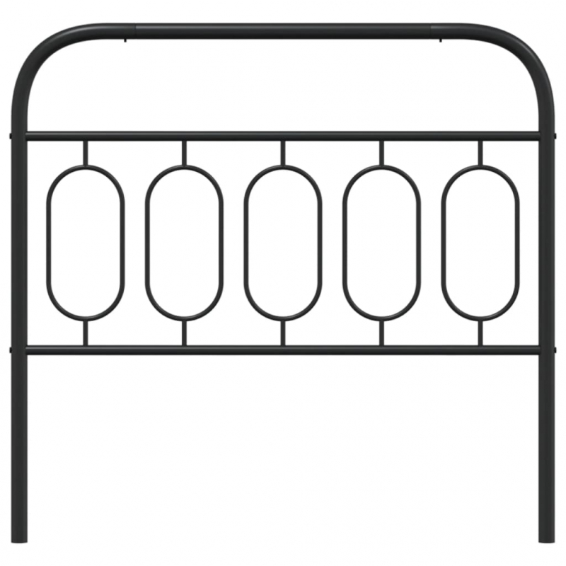 Kopfteil Metall Schwarz 100 cm