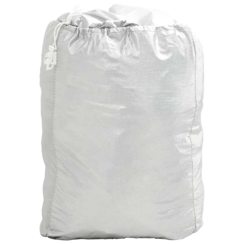 Autoabdeckung für SUV mit Schnallenriemen Voll Silbern M PEVA