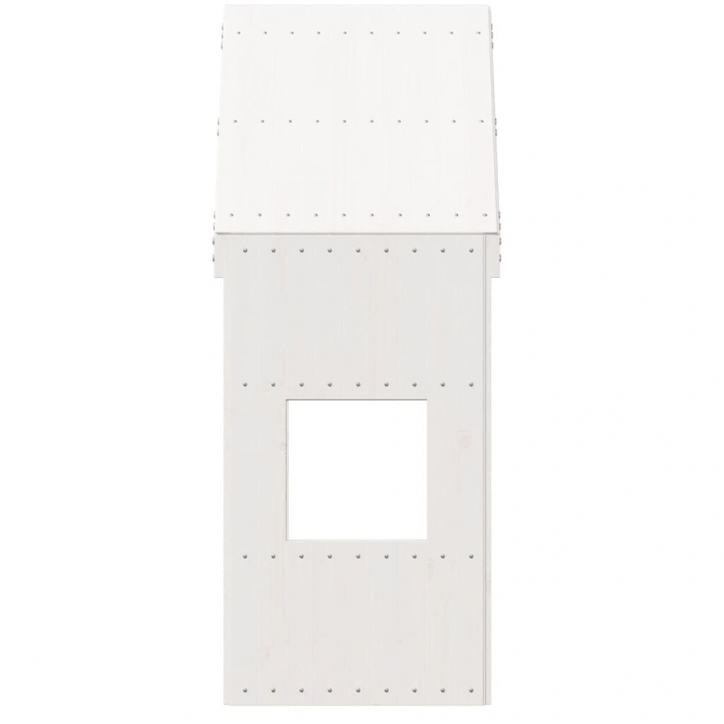 Dach für Kinderbett Weiß 55x99x139,5 cm Massivholz Kiefer