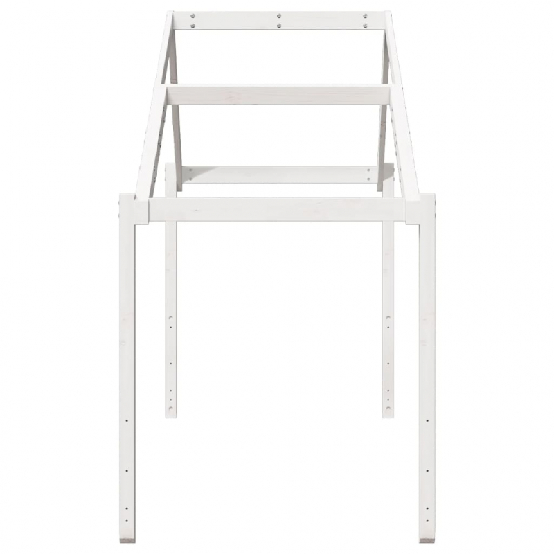 Dach für Kinderbett Weiß 213x85,5x144,5 cm Massivholz Kiefer