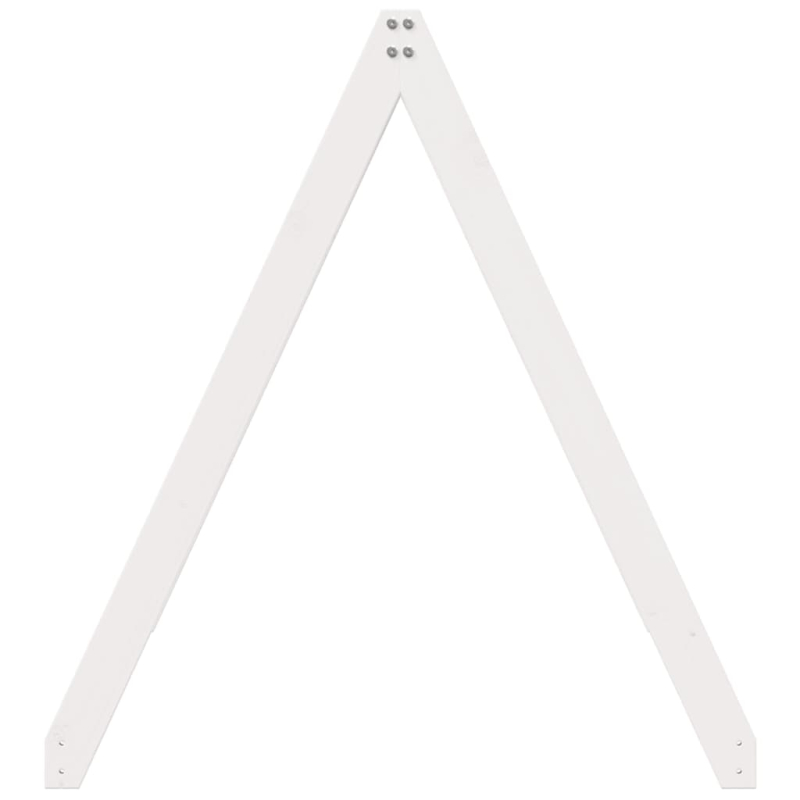 Dach für Kinderbett Weiß 209x95,5x88 cm Massivholz Kiefer