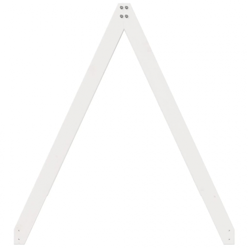 Dach für Kinderbett Weiß 209x85,5x88 cm Massivholz Kiefer