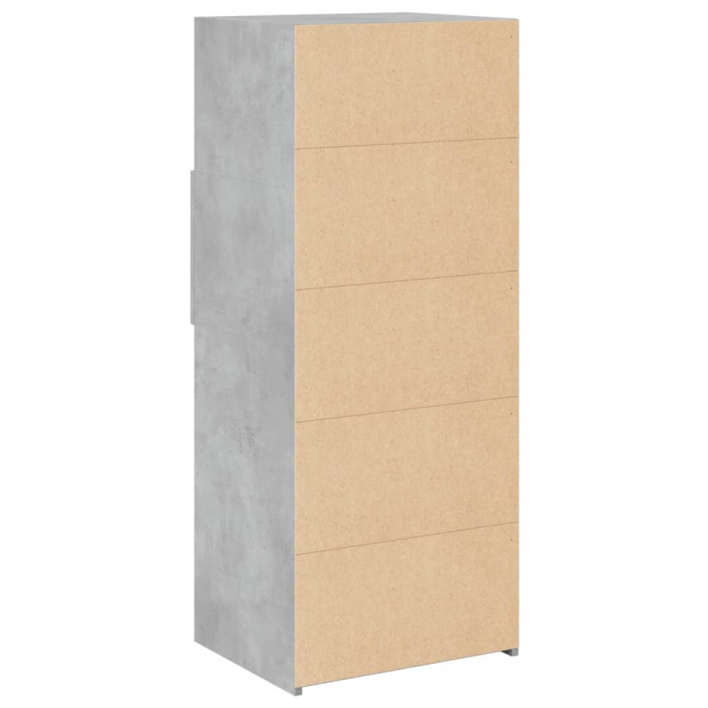 Highboard Betongrau 50x42,5x124 cm Holzwerkstoff