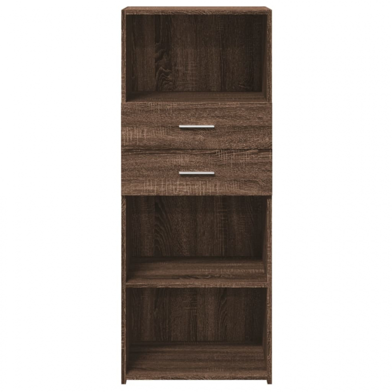 Highboard Braun Eichen-Optik 50x42,5x124 cm Holzwerkstoff