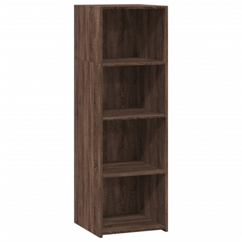 Highboard Braun Eichen-Optik 40x41x124 cm Holzwerkstoff