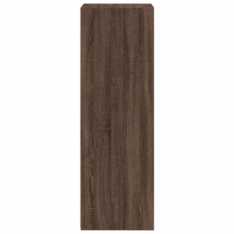 Highboard Braun Eichen-Optik 50x41x124 cm Holzwerkstoff