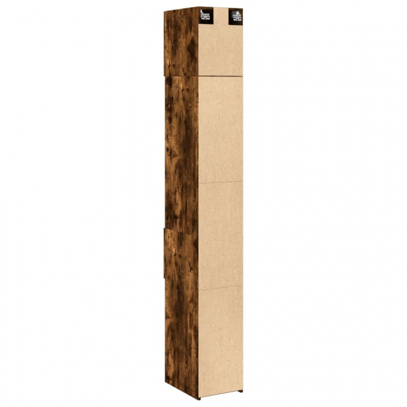 Hochschrank Schmal Räuchereiche 30x42,5x225 cm Holzwerkstoff