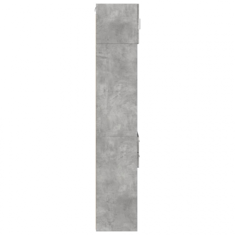 Hochschrank Schmal Betongrau 45x42,5x225 cm Holzwerkstoff