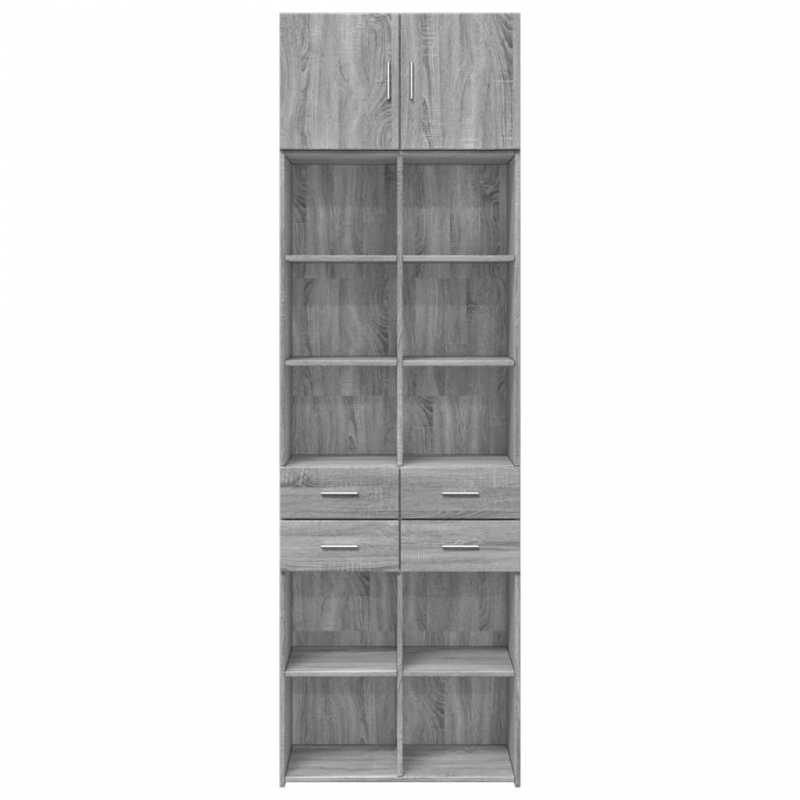 Hochschrank Grau Sonoma 70x42,5x225 cm Holzwerkstoff