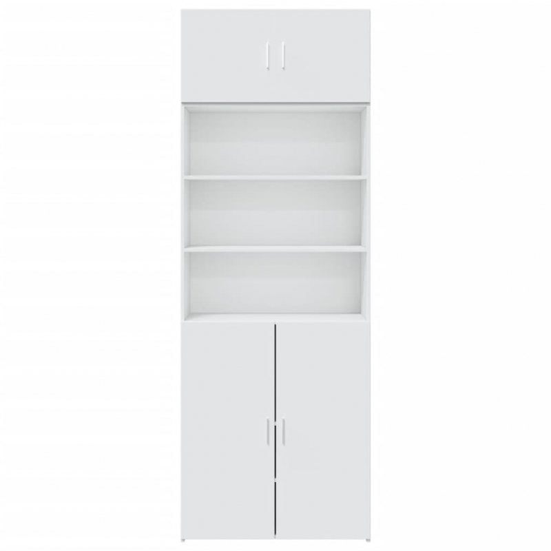 Hochschrank Weiß 80x42,5x225 cm Holzwerkstoff