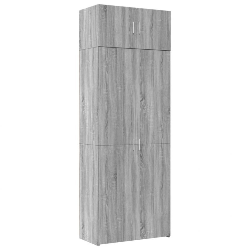 Hochschrank Grau Sonoma 80x42,5x225 cm Holzwerkstoff
