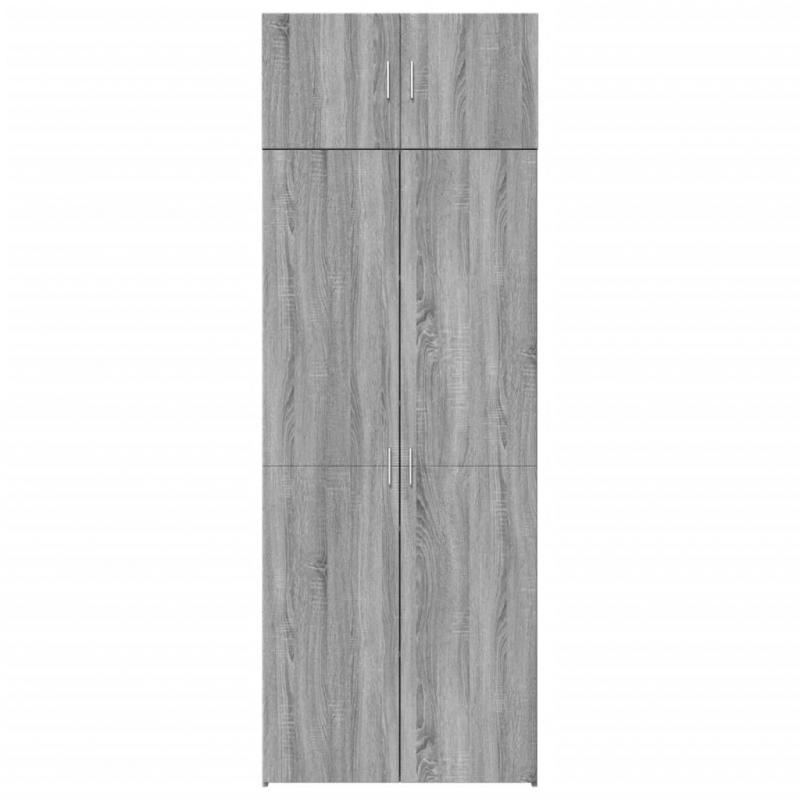 Hochschrank Grau Sonoma 80x42,5x225 cm Holzwerkstoff