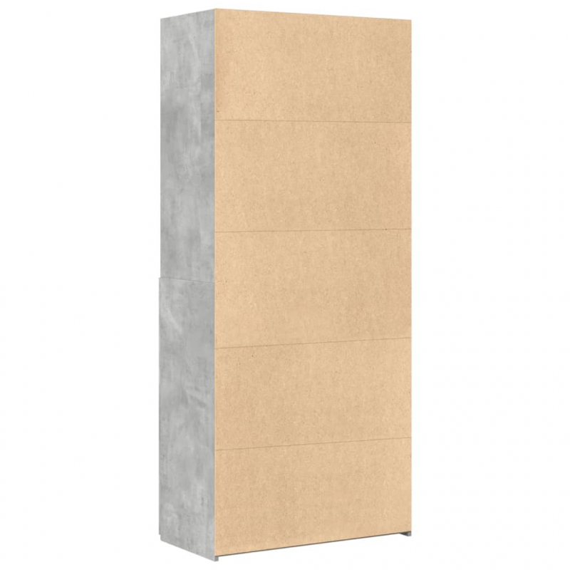 Highboard Betongrau 80x42,5x185 cm Holzwerkstoff